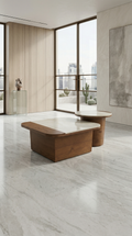 Luxury Nesting Coffee Table Set with Marble Tops and Gold Accents - Maison Arbor