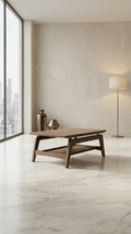 Solid Walnut Wood Coffee Table with Hand-Finished Grain Details - Luxury Furniture