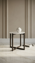 Minimalist Teak Wood Side Table / Sofa Sider - Hand-Finished in Ahmedabad