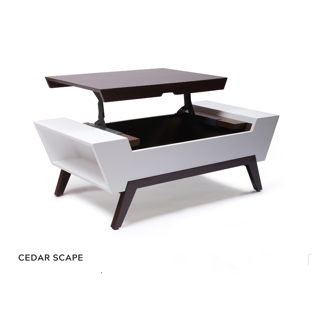 Cedar Scape | Mid-Century Modern Lift-Top Coffee Table.