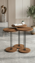 Tiered Nesting Trio Side Tables - Versatile Luxury Sofa Sider Collection