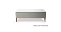 Maryland Whitewood | Marble-Top Dual Drawer Coffee Table.
