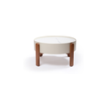 Neptune | Round Marble-Top Drum Coffee Table.