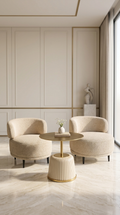 Pearl Ivory Bouclé Lounge Set for Luxury Living Rooms India